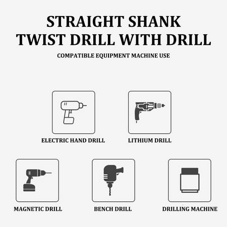 Twist Drill Bit Iron-Containing Full-Grinding Straight Shank Drill Bit#^